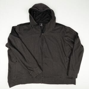 Nike Mens 2X Dri-Fit Full Zip Long Sleeve Hoodie Vented MeshTraining Gray